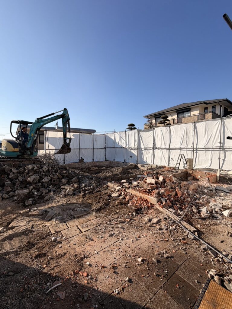 筑紫野市針摺北 基礎解体状況