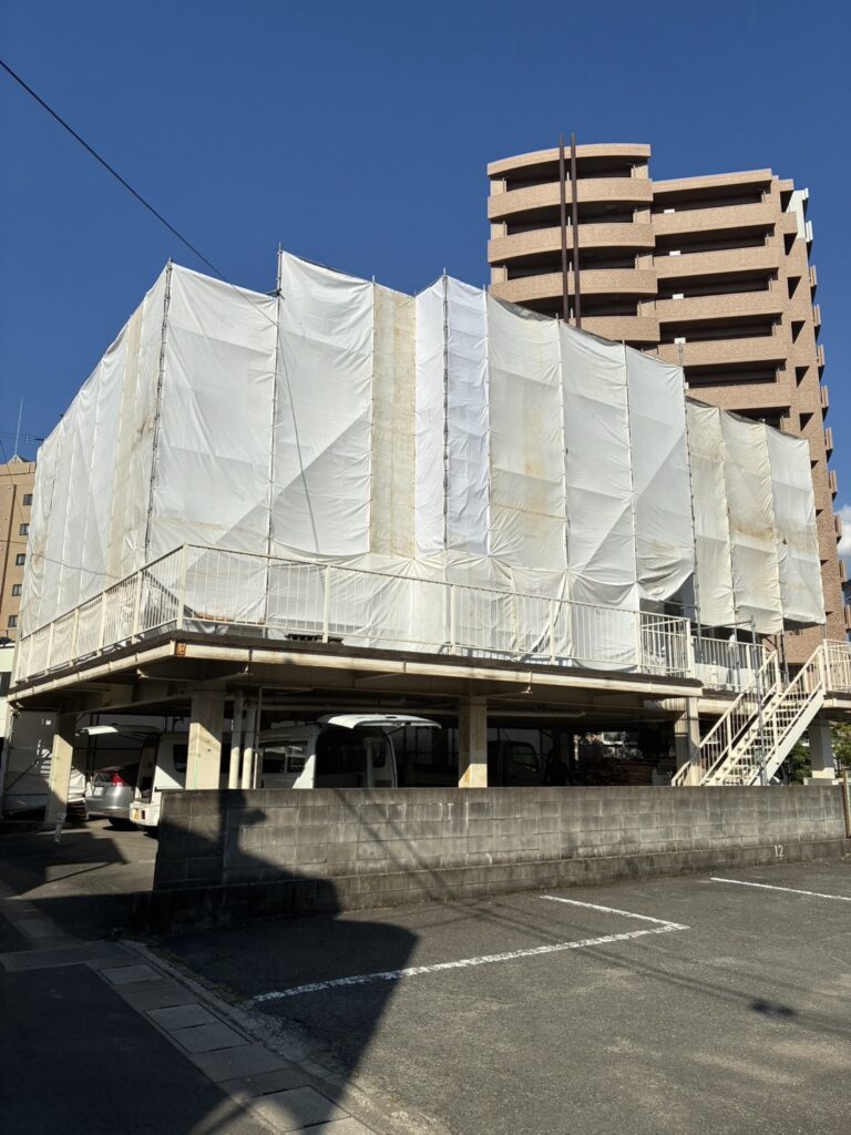 福岡市博多区元町の鉄骨造建物解体工事 着工前の建物外観