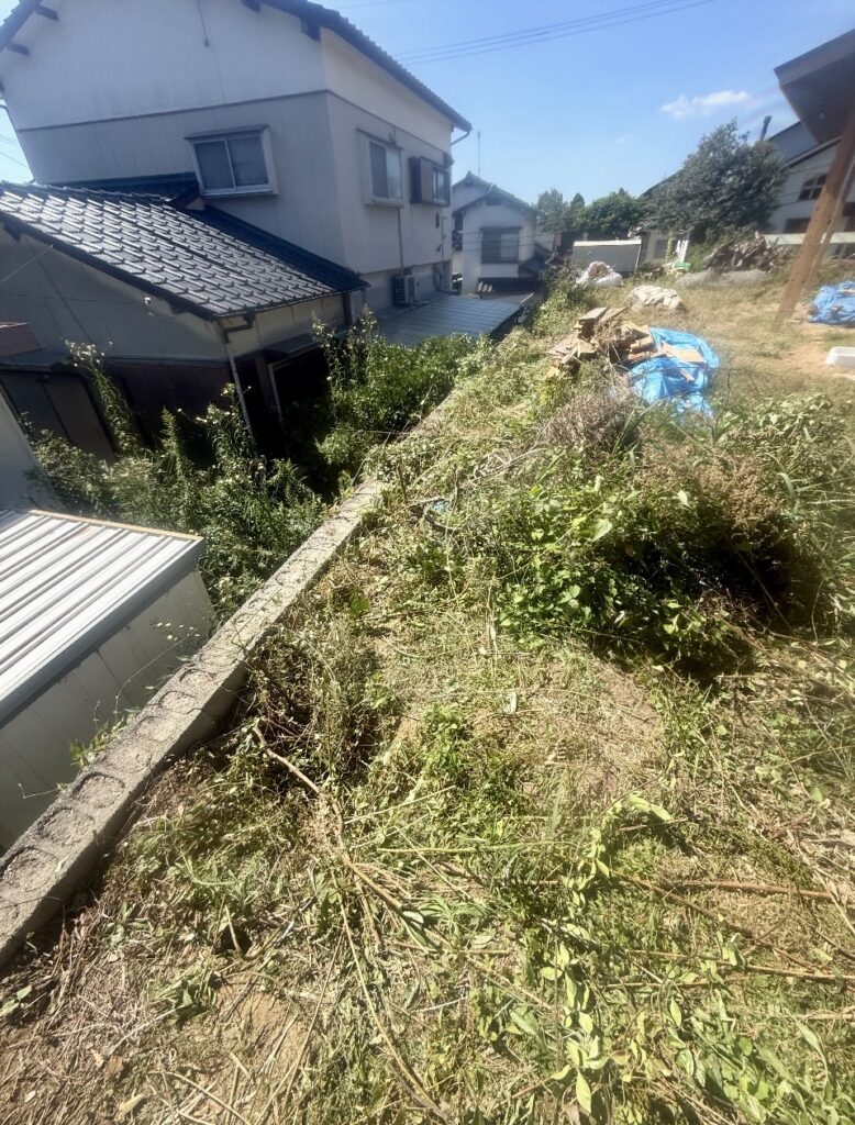 宗像市自由ヶ丘3丁目のフェンス撤去完了後の様子